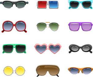 Bunte Sonnenbrillen