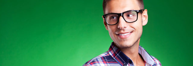 Mann mit Herrenbrille