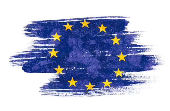 Gemalte Europa Flagge